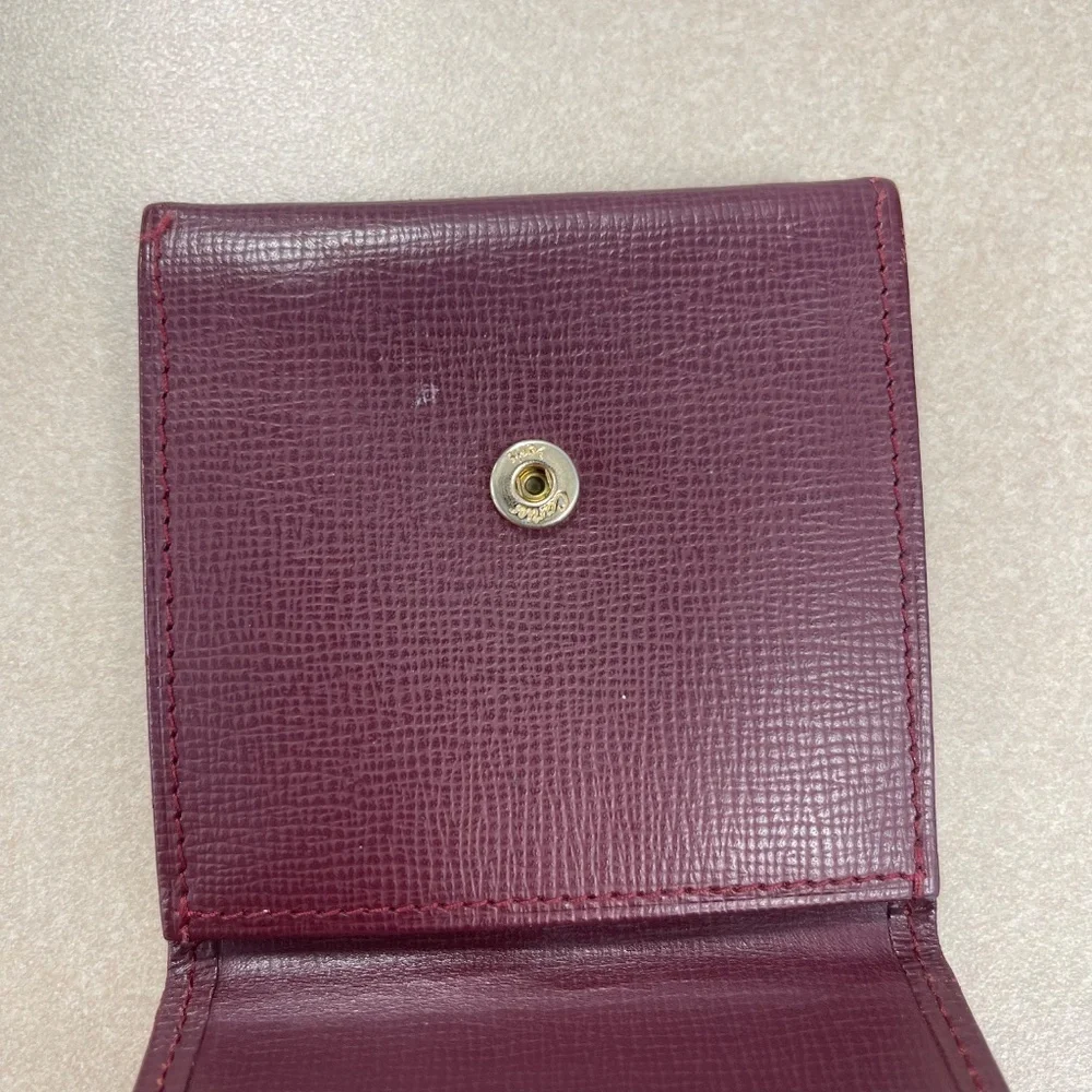 Cartier Vintage Must Line Coin Case Leather Wallet - Bordeaux - Preowned